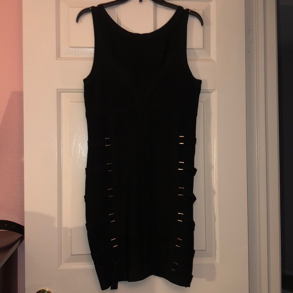 Bebe Black Midi Dress